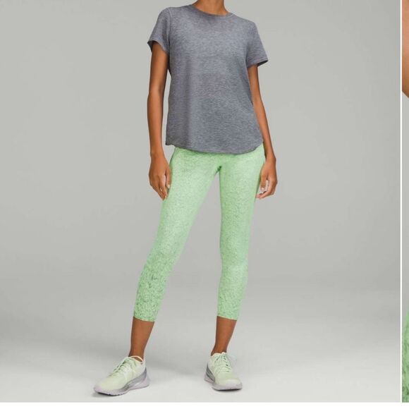 Lululemon Base Pace high rise waist running tights leggings 25” grit green 0 - Picture 3 of 10